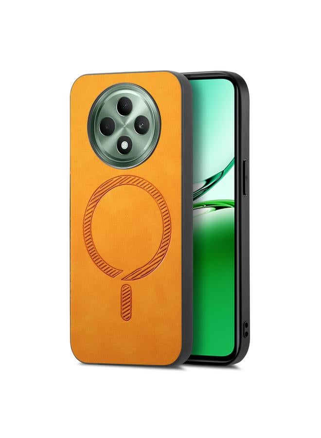 اس-توب جراب خلفي مغناطيسي من البولي يوريثان لهاتف OPPO Reno12 F 5G Retro Magsafe - Image 1