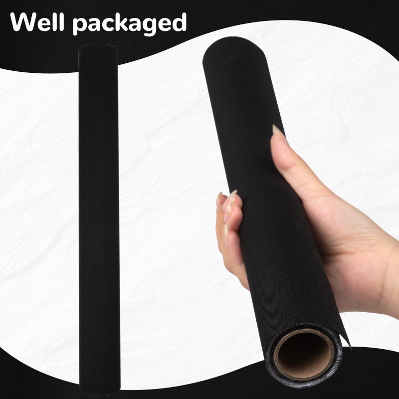 Fuceury Book Cloth for Book Binding 57Ã—17 Inch Black Fabric Surface Paper Backed Book Cover - Image 3