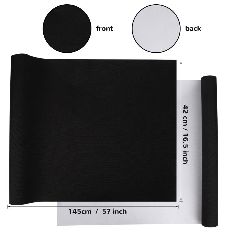 Fuceury Book Cloth for Book Binding 57Ã—17 Inch Black Fabric Surface Paper Backed Book Cover - Image 2