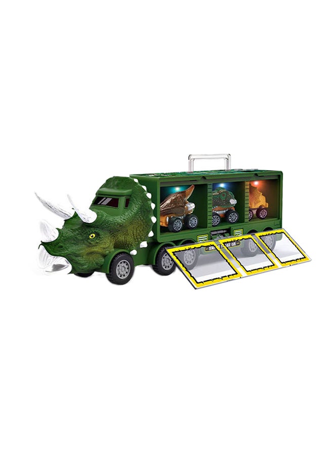 VILILY Light u0026 Music Dinosaur Storage Car Toy Set Multicolour - Image 1