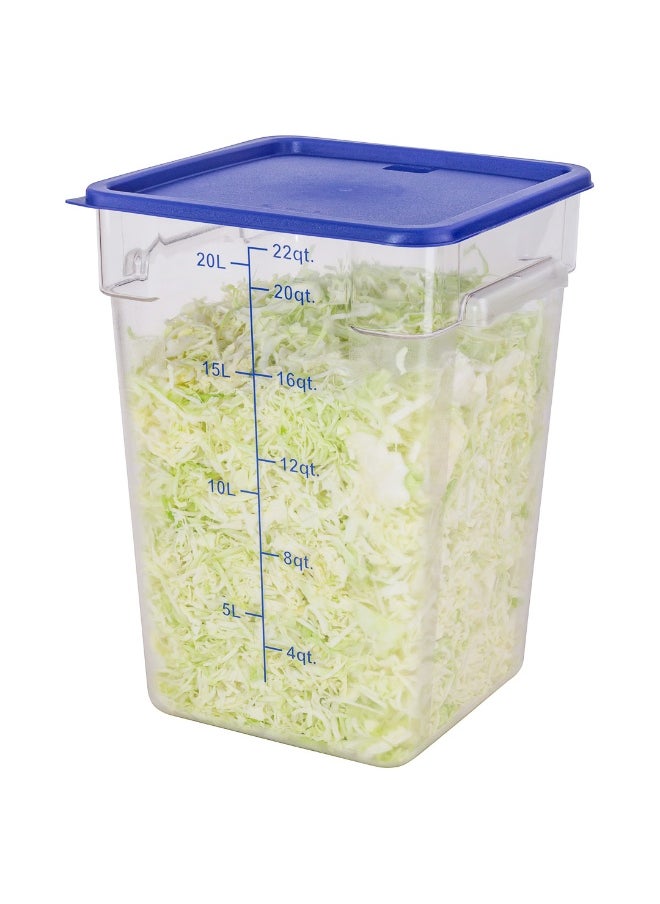 LIDS ONLY: Met Lux Food Storage Container Lids, 10 Square Marinating Container Lids - Containers Sold Separately, With Date Indicator, Blue Plastic Lids, Dishwashable, Freezable