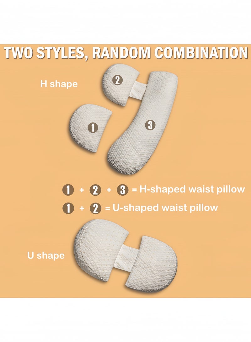 GGEROU Pregnancy Pillow for Pregnant Women, Soft Maternity Pillow with Detachable & Adjustable, Pillow with Pillow Cover Support for Back, HIPS, Legs - Image 2