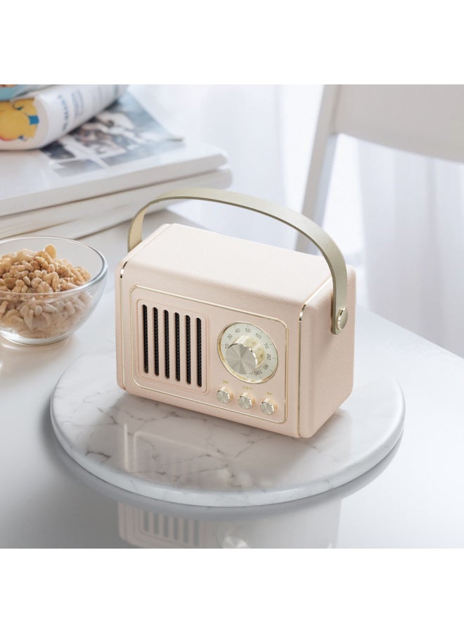 نيوترل مكبر صوت بلوتوث صغير مبدع بتصميم رجعي، محمول للاستخدام الخارجي، يدعم USB وبطاقة TF، عالي الجودة مع راديو FM، مكبر صوت صغير الحجم - Image 1