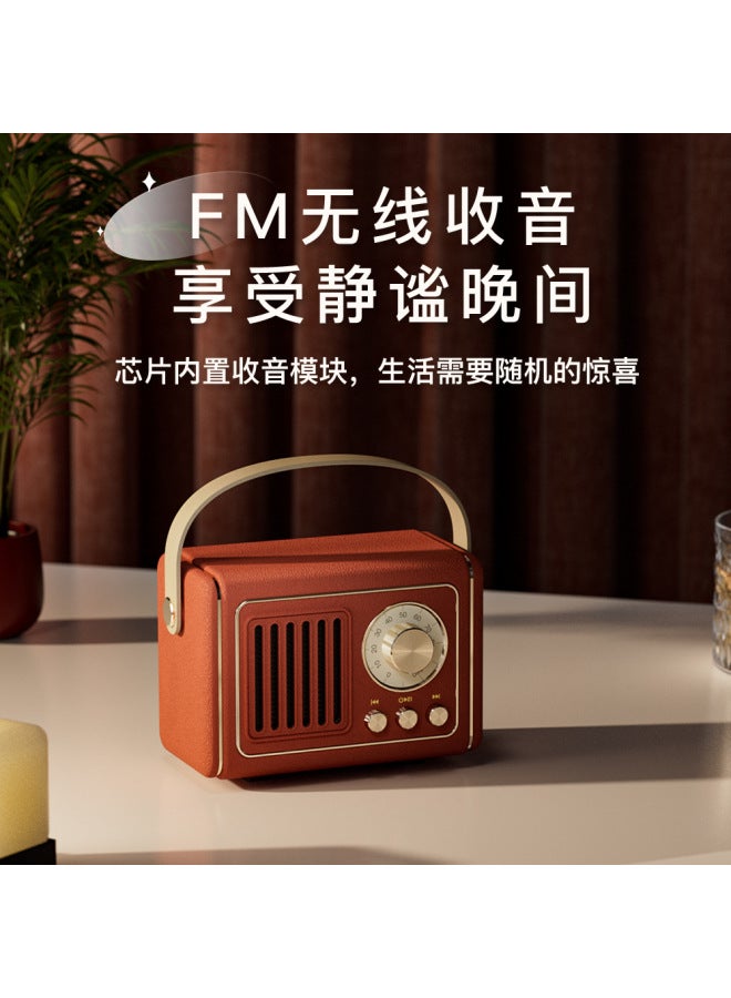 نيوترل مكبر صوت بلوتوث صغير مبدع بتصميم رجعي، محمول للاستخدام الخارجي، يدعم USB وبطاقة TF، عالي الجودة مع راديو FM، مكبر صوت صغير الحجم - Image 4