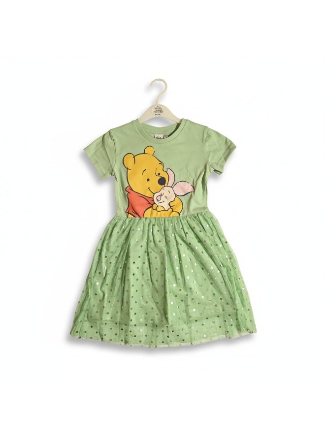 WINNIE THE POOH - GIRL'S TULLE DRESS 100% COTTON | MESH 100% POLYESTER| - Image 2