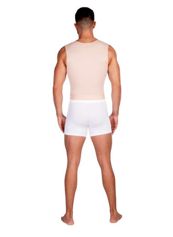 Lipoelastic  - Lipoelastic MTm Comfort Male Post Surgery Compression Vest - Natural Color, Size X-Small - Image 1