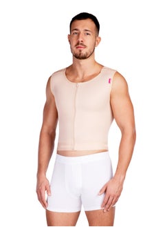 Lipoelastic MTm Comfort Male Post Surgery Compression Vest - Natural Color, Size X-Small