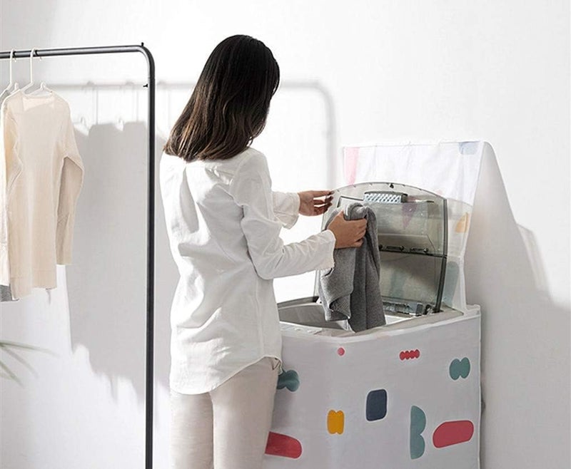 Top Load Washing Machine Cover | Waterproof, Dustproof & Washable Heavy-Duty Plastic with Zipper | Compatible with Most Brands, Durable & Easy to install & Maintain - Image 3
