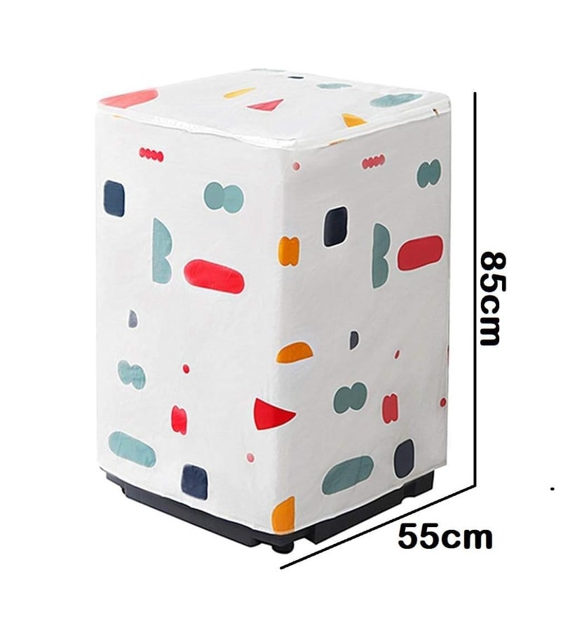Top Load Washing Machine Cover | Waterproof, Dustproof & Washable Heavy-Duty Plastic with Zipper | Compatible with Most Brands, Durable & Easy to install & Maintain - Image 4