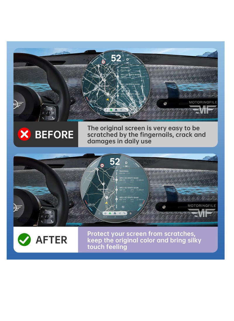 Excefore Mini Cooper Screen Protector for 2024-2025 Mini Cooper, Mini Countryman F60, Mini Aceman, 9.4" PET Plastic Touchscreen Infotainment Display, 2PCS, Durable Mini Cooper Accessories  - Image 2