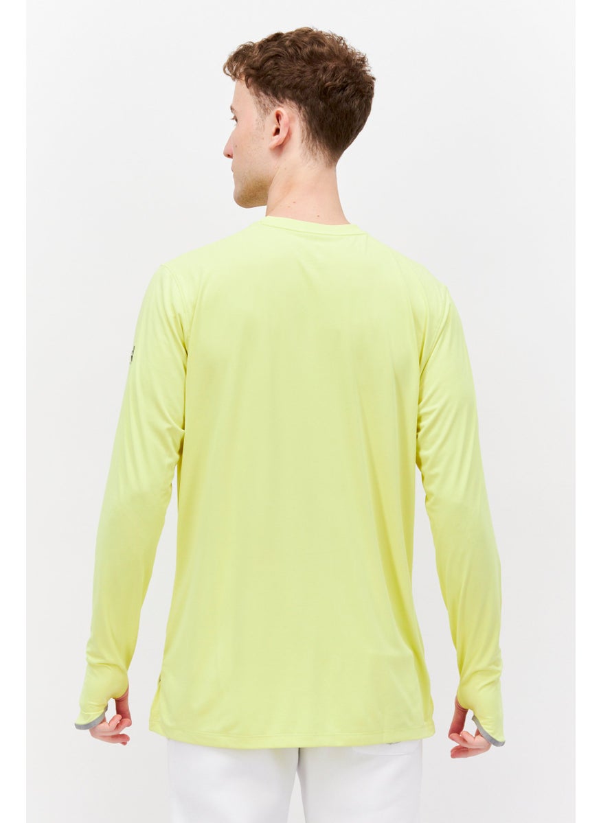 Eddie Bauer - Men Crew Neck Long Sleeves Brand Logo T-Shirt, Green - Image 1