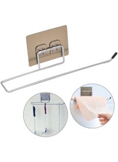 justone choice justone choice Toilet Paper Holder Tissue roll Paper Towel Holder Stainless Steel Washable Stick Hook Rack Bathroom Storage Accessories Wall Mounted Pack of 1  - Image 2