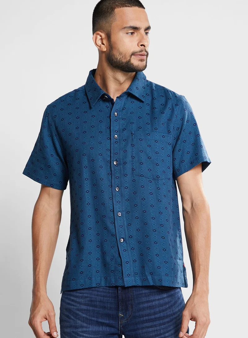 Fabindia Printed Relaxed Fit Shirt