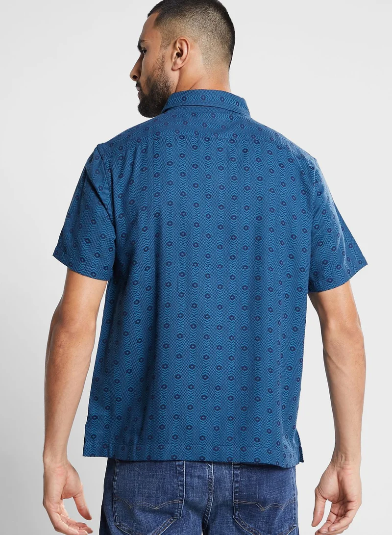 Fabindia Printed Relaxed Fit Shirt