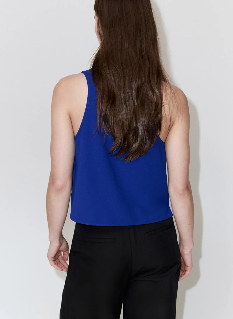 Mango Round Neck Crop Top