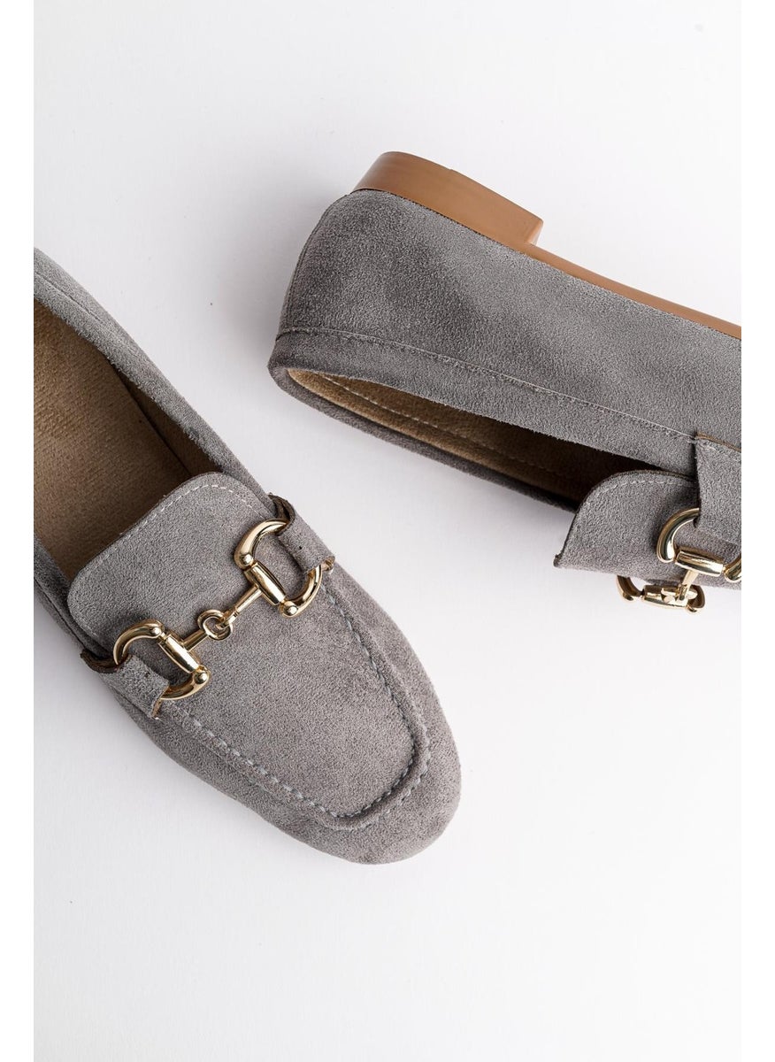 muggo Mona Guaranteed Metal Buckle Leather Women's Loafer Casual Shoes  - Image 3