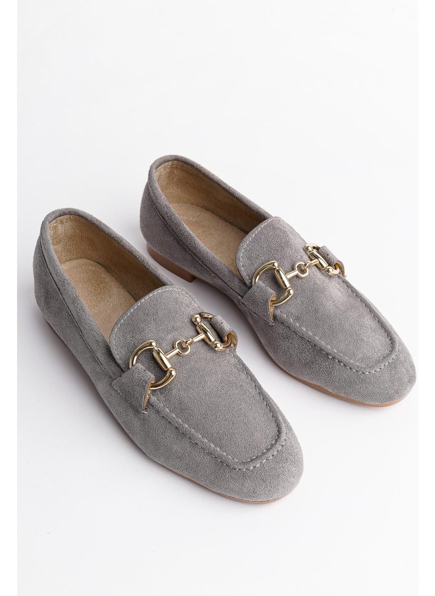 muggo Mona Guaranteed Metal Buckle Leather Women's Loafer Casual Shoes  - Image 5