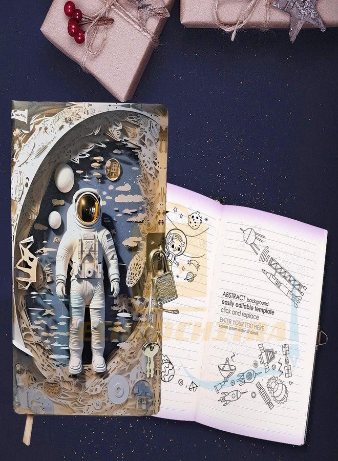 TECHNOCHITRA® Secret Space Astronaut Diary with Lock and Key Journal - Image 2