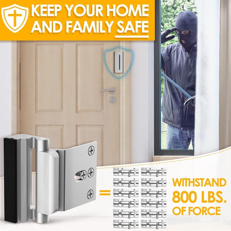 Ever Plus Home Security Door Lock for Kids Safety, Childproof Door Reinforcement Lock for Front Door Withstand 800 lbs for Inside Swinging Door, Upgraded Metal Child Safety Door Latch Lock Defend Home - Image 3