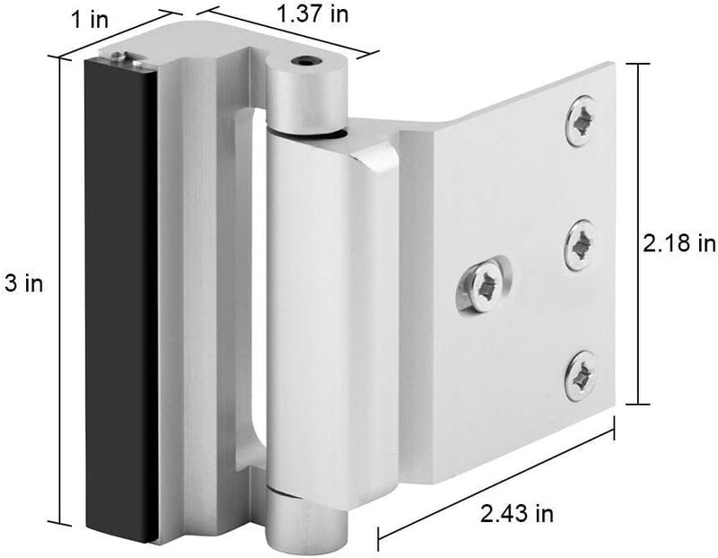 Ever Plus Home Security Door Lock for Kids Safety, Childproof Door Reinforcement Lock for Front Door Withstand 800 lbs for Inside Swinging Door, Upgraded Metal Child Safety Door Latch Lock Defend Home - Image 2