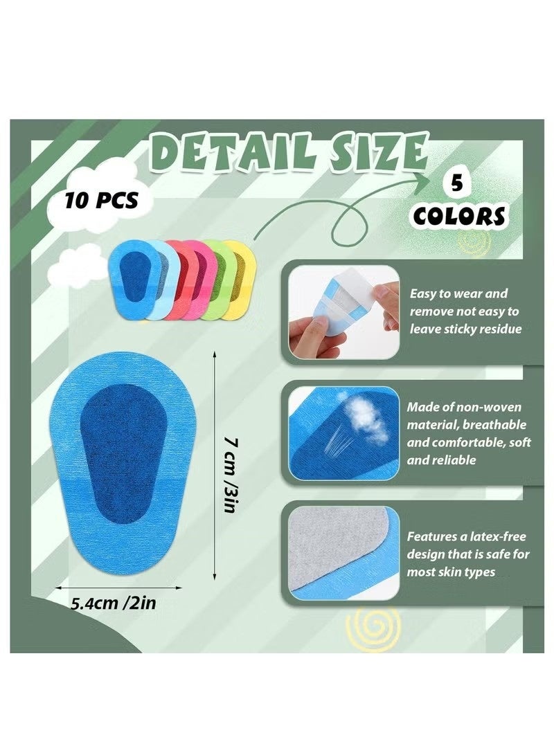 Unewshi 30 Pcs Adhesive Eye Pads for Children, Disposable Eye Patches for Amblyopia, Light Blocking, Eye Protection, 5 Assorted color - Image 4