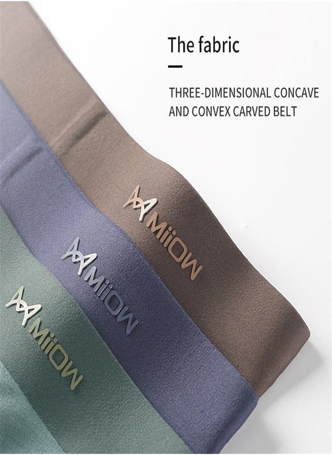 MIIOW - 3Pcs Modal Men Underwear Boxer Graphene Antibacterial Trunks  Male Panties Soft Underpants Ice Silk Boxershorts - Image 1