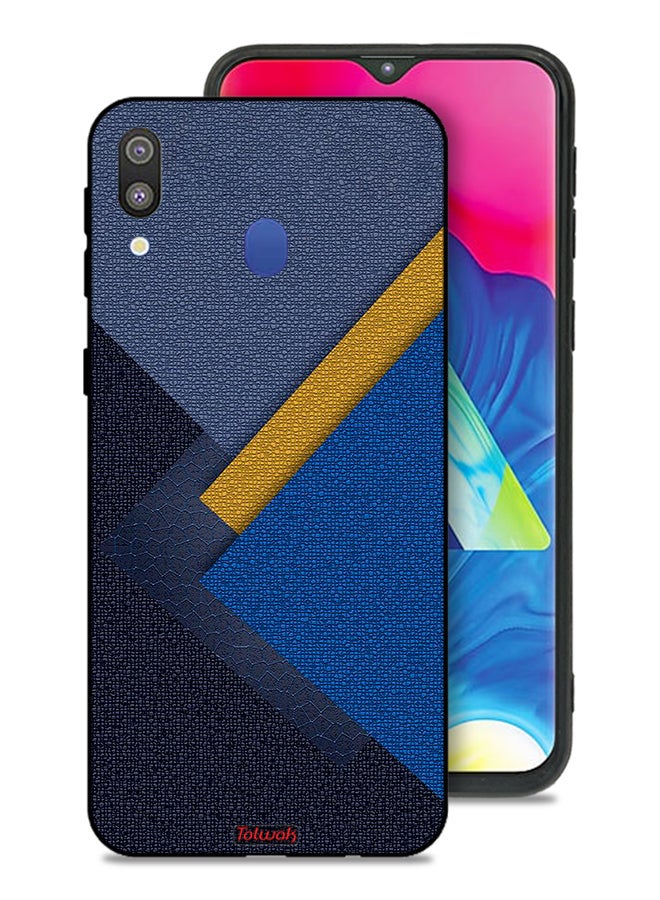 Tolwak Samsung Galaxy M20 Protective Case Cover Triangles Leather Shades Pattern - Image 1