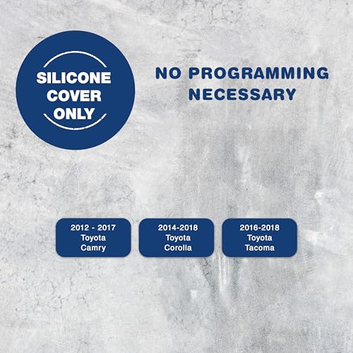KeylessOption Key Fob Cover Replacement for 2012 2013 2014 Toyota Camry Corolla Tacoma Remote Silicone, 4-Button HYQ12BDM - Image 3