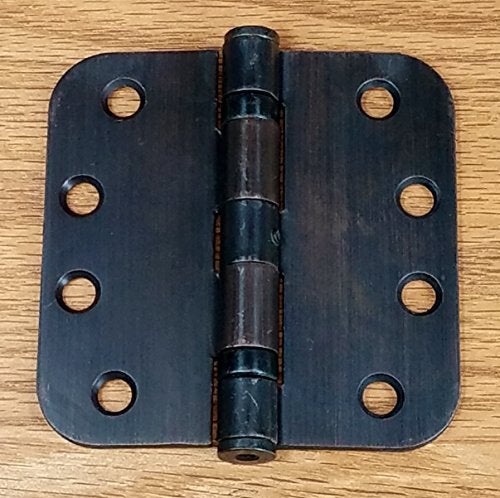 Hinge Outlet Square Ball Bearing Commercial Door Hinges, Heavy Duty Steel,Non-Removable Pin (4 Inch with 5/8 Inch Radius,Oil Rubbed Bronze, 2 Pack) - Image 2