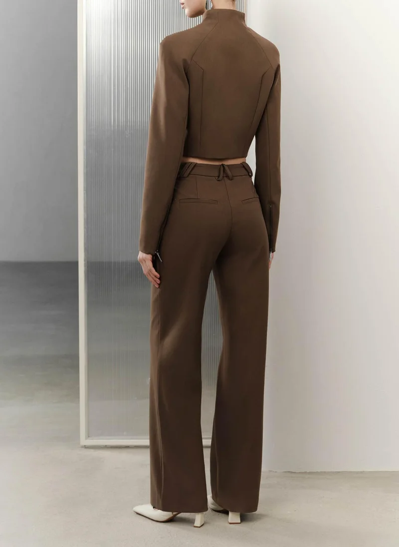 Lichi Flared high-waisted trousers