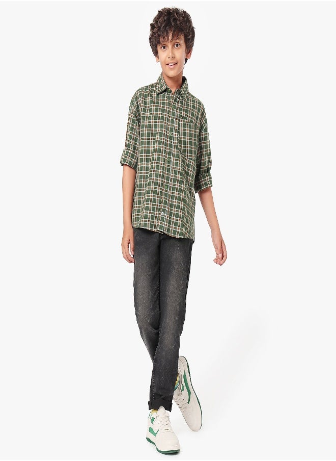 LILPICKS Boys Checkered Shirt 