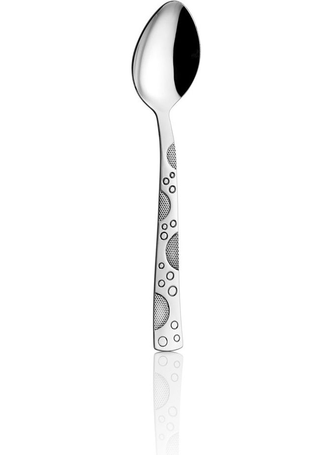 Emir Çelik Ela Model Beaded Patterned Tablespoon 12 Pieces 