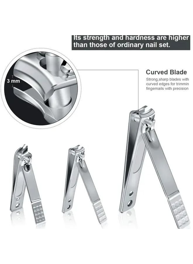 12 Pcs Professional Manicure Pedicure Kit Stainless Steel Nail Clippers Beauty Tool Set With Case - Image 4