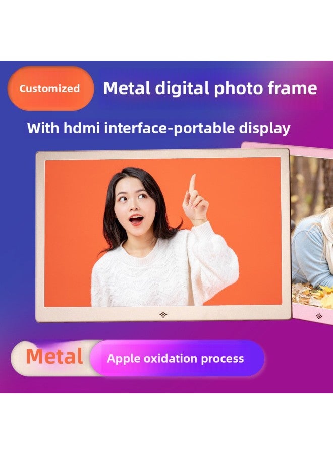 Metal 13/15 Inch Digital Photo Frame Hdmi Display Hd Screen Led Picture Player Electronic Photo Album-Color:13 Inch Star Silver (with Hdmi Interface)  - Image 1