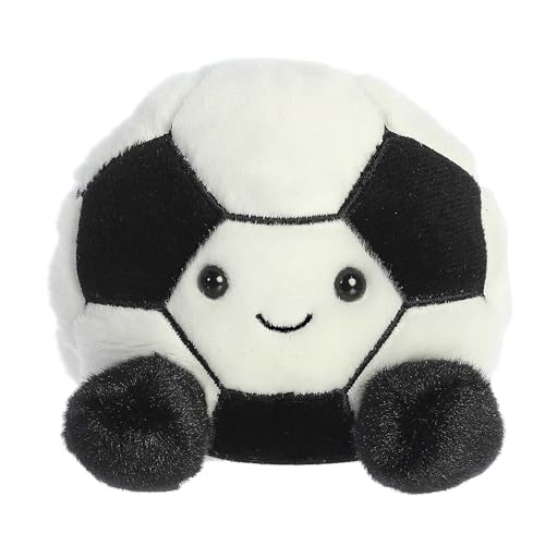 Aurora® Adorable Palm Pals™ Striker Soccerball™ Stuffed Animal - Pocket-Sized Play - Collectable Fun - Black 5 Inches - Image 5