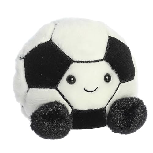Aurora® Adorable Palm Pals™ Striker Soccerball™ Stuffed Animal - Pocket-Sized Play - Collectable Fun - Black 5 Inches - Image 2