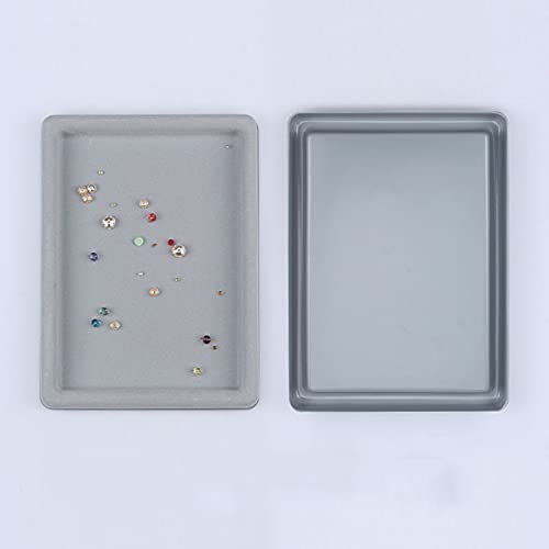 Tegg Bead Design Board 26.5 x 20 x 2cm Flocked Bead Board for Necklace Bracelet Jewelry Making DIY Craft Jewelry Organiser Design Tray, Gray - Image 5