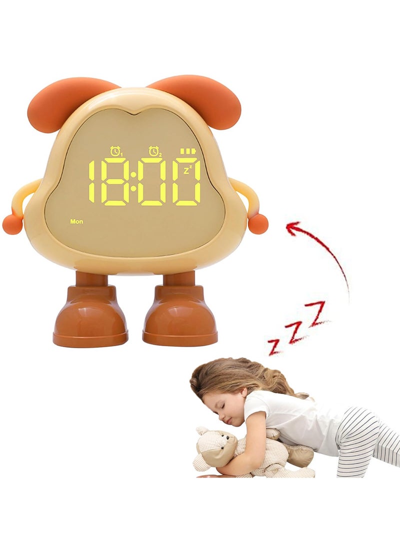 CMGTYYD Digital Alarm Clock, Kids Alarm Clock, Cute Dog Digital Clock，Alarm Clocks Bedside with Temperature, Calendar, Snooze, Easy to Set Travel Digital Clock,Battery Operated, Gifts for Boys, Girls - Image 1