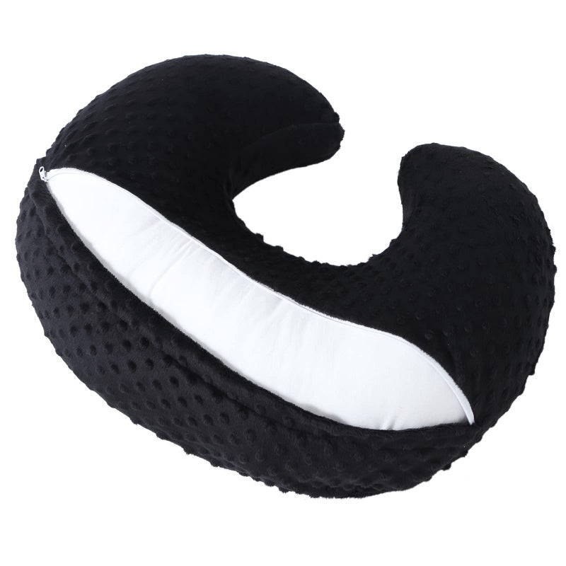 DONOMILO Nursing Pillow and Positioner Breastfeeding and Bottle Feeding, Propping Baby, Tummy Time, Sitting Support for Baby Boy and Baby Girl, with Removable Dots Cover (Black) - Image 5