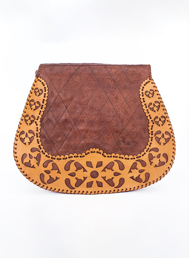 Sheer Fashionable Leather Crossbody Bag - Image 1