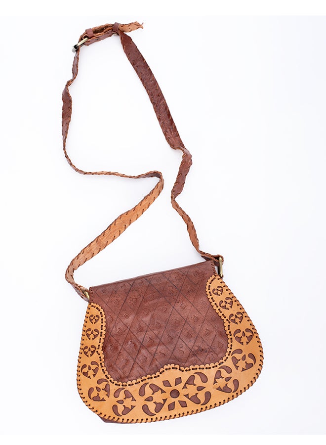 Sheer Fashionable Leather Crossbody Bag - Image 4