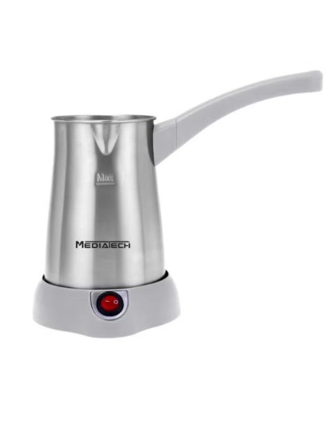 Turkish Coffee Maker, 5 Cups, Stainless Steel Heater 400 ml 1000 W MT-11 Silver