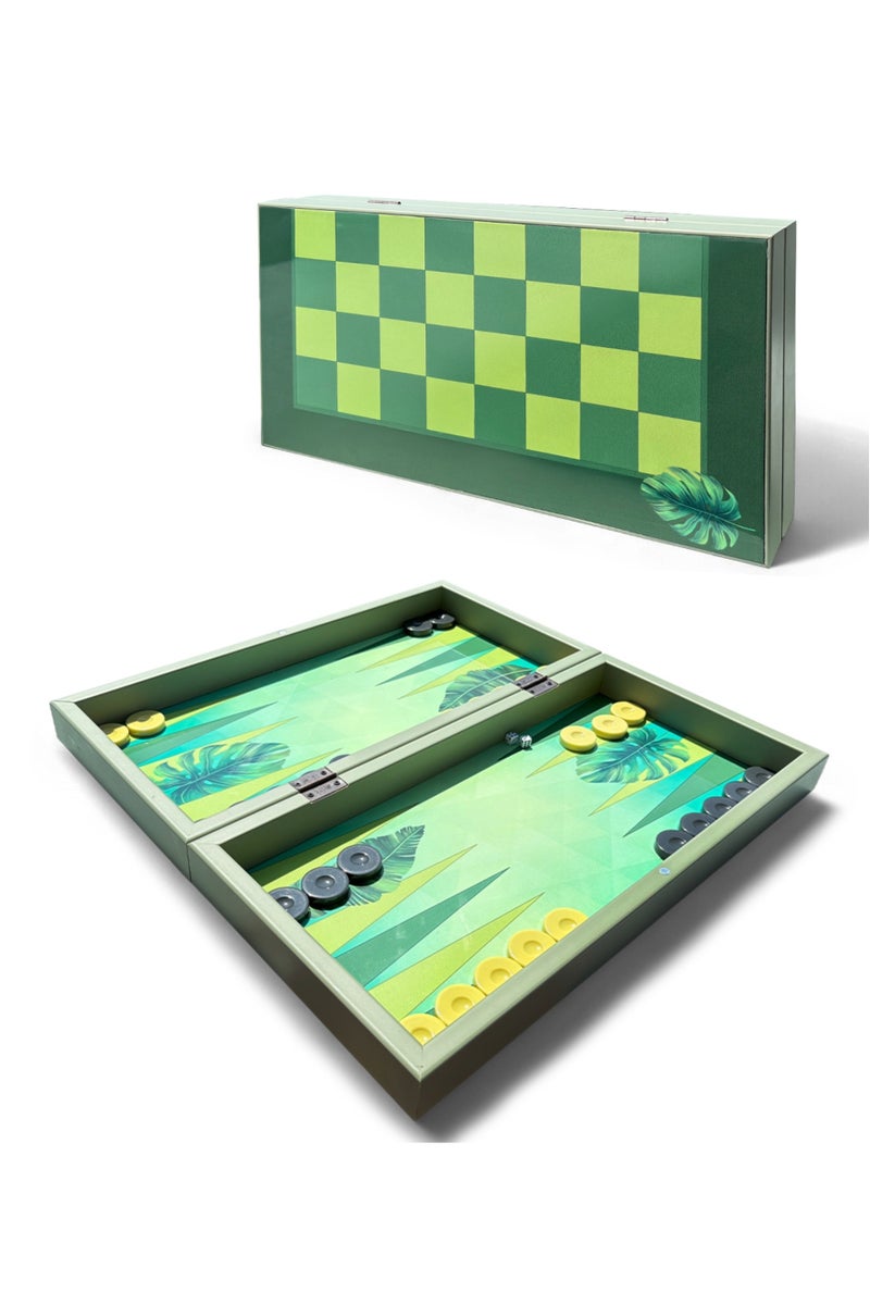 Biggdesign Backgammon Set with Dice and Checkers, MDF Body, Magnetic Lock, Durable Gloss Finish, Scratch-Proof Surface, Board Games for Gift – Made in Turkey - Image 1