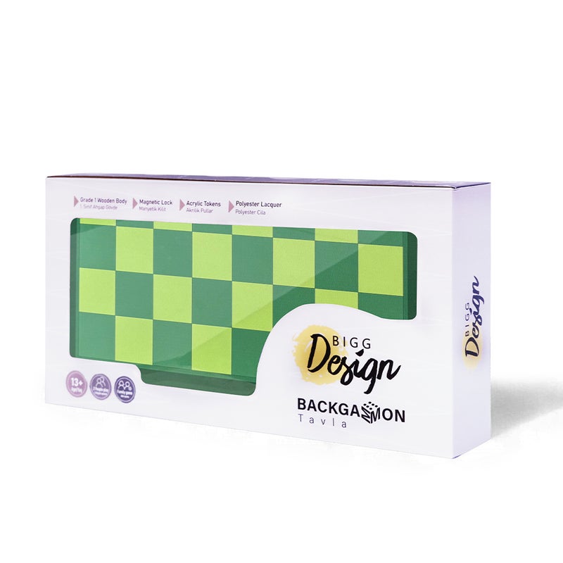 Biggdesign Backgammon Set with Dice and Checkers, MDF Body, Magnetic Lock, Durable Gloss Finish, Scratch-Proof Surface, Board Games for Gift – Made in Turkey - Image 3