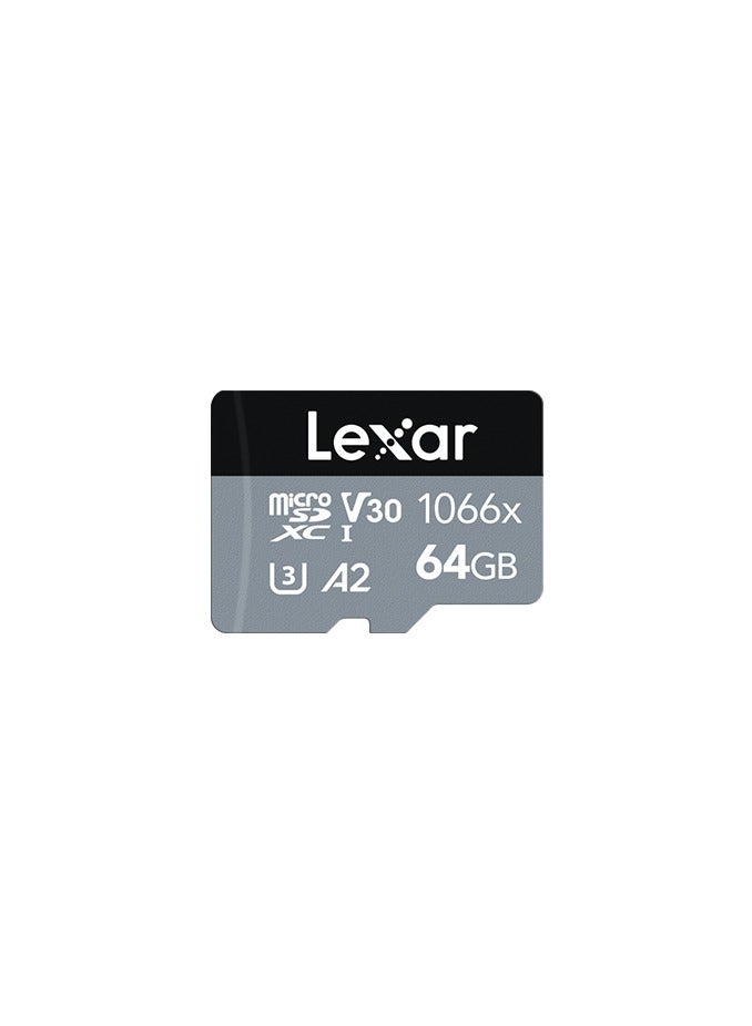LEXAR HIGH-PERFORMANCE 64GB 10Lexar High-Performance 64gb 1066x Microsdxc Uhs-I, Up To 160mb/S Read 70mb/S Write C10 A2 V30 U3 (LMS1066064G-BNANG)66X MICROSDXC UHS-I, UP TO 160MB/S READ 70MB/S WRITE C10 A2 V30 U3 (LMS1066064G-BNANG) 64 GB