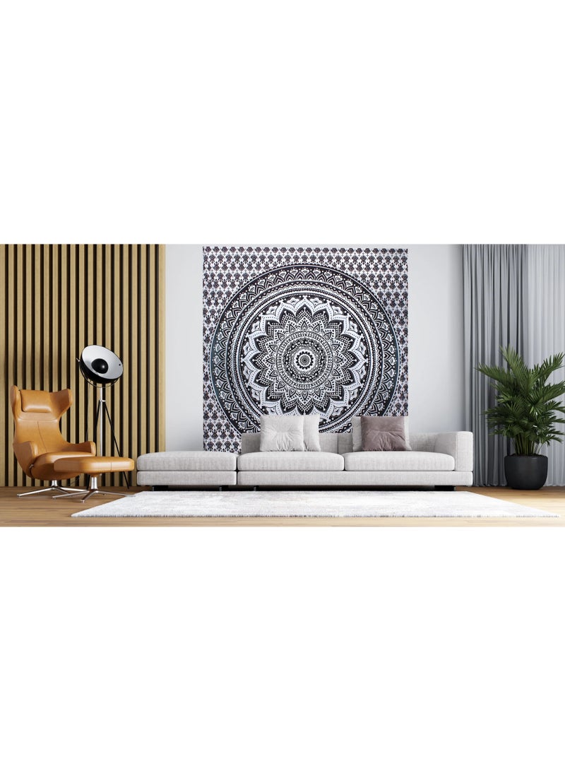 Eternally Classic White & Black Tapestry Length 150 x 150 Width CM - Image 2