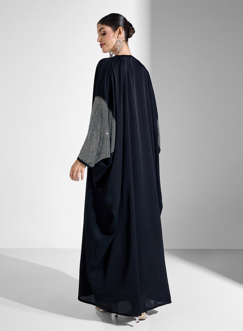 Khizana Abaya With Embellished Sleeves & Sheila - Image 2