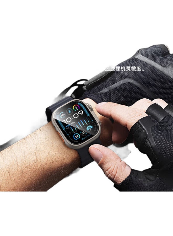WP [Usa] Screen Protector For Apple Watch Ultra 2, 49Mm Full Coverage Tempered Glass Film, Hd Anti-Scratch Anti-Fingerprint Corning Glass - Image 1