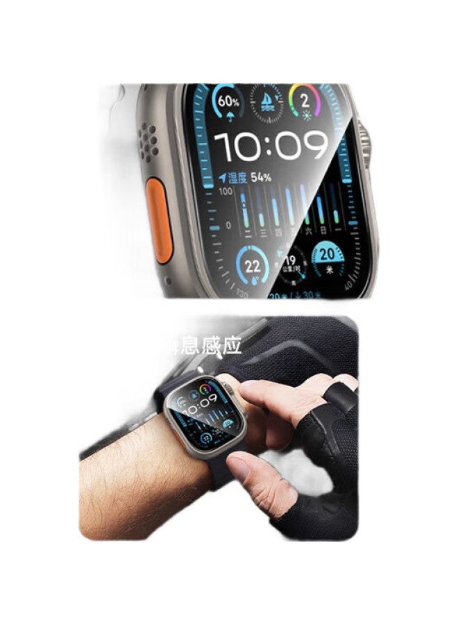 WP [Usa] Screen Protector For Apple Watch Ultra 2, 49Mm Full Coverage Tempered Glass Film, Hd Anti-Scratch Anti-Fingerprint Corning Glass - Image 2