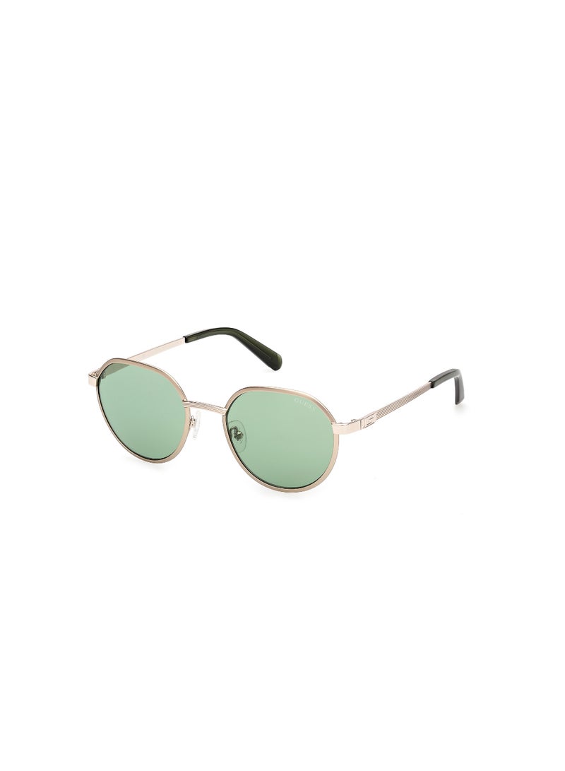 GUESS FULL RIM MALE ROUND GOLD METAL SUNGLASSES - Image 1